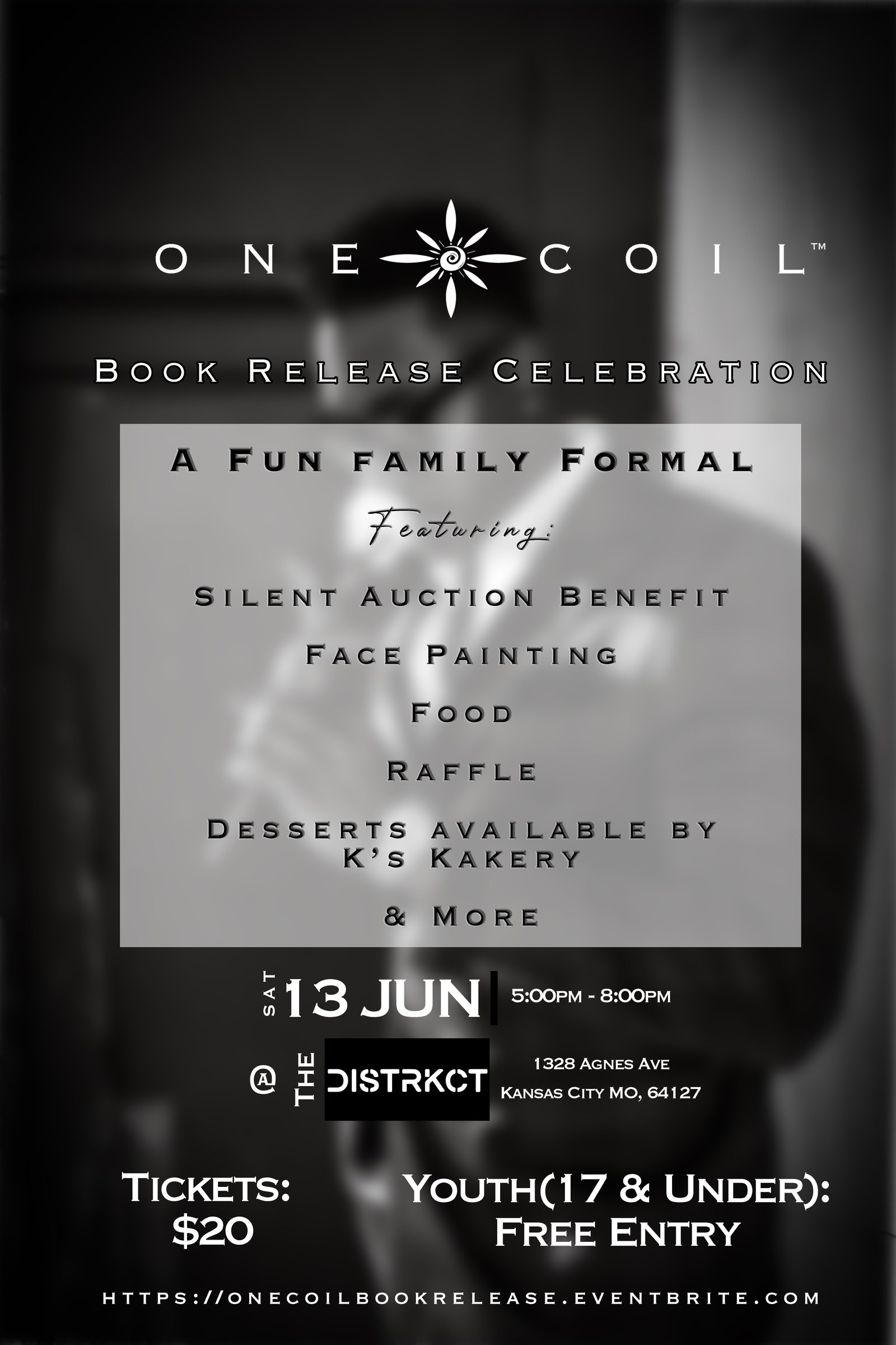 ONE COIL Book Release Celebration flyer